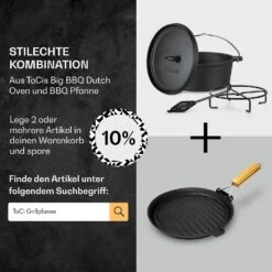 Galloway Dutch Oven 4.5 BBQ-Topf Gusseisen Größe S / 4.5 Qt -Der Grillgarten Winkels 10038580 de 0007 usp