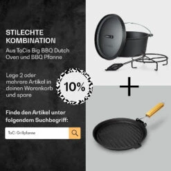 Galloway Dutch Oven 6.0 BBQ-Topf Gusseisen Voreingebrannt Größe M / 6 Qt -Der Grillgarten Winkels 10038581 de 0007 usp