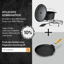 Galloway Dutch Oven 12.0 BBQ-Topf Gusseisen Standfüße Größe XL / 12 Qt -Der Grillgarten Winkels 10038587 de 0007 usp