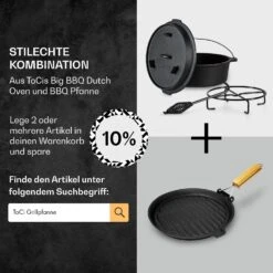Guernsey Premium Dutch Oven 6.0 BBQ-Topf Gusseisen Größe M / 6 Qt -Der Grillgarten Winkels 10038638 de 0007 usp
