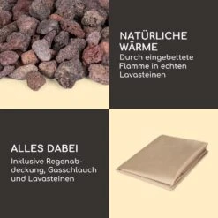 Isaris Gas-Feuerstelle 40.000BTU/13kW Abdeckung Edelstahlbrenner -Der Grillgarten Winkels 10039402 de 0006 logo