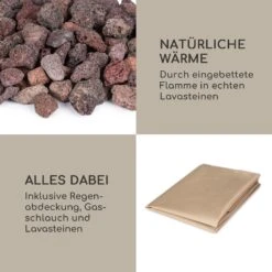 Vitina Gas-Feuerstelle 40.000BTU/13kW Abdeckung Edelstahlbrenner -Der Grillgarten Winkels 10039404 de 0006 logo