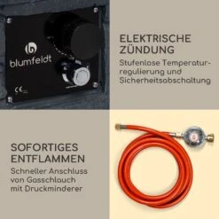 Anafi Gas-Feuerstelle 40.000BTU/13kW Abdeckung Edelstahlbrenner -Der Grillgarten Winkels 10039409 de 0005 logo