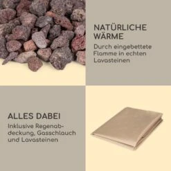 Anafi Gas-Feuerstelle 40.000BTU/13kW Abdeckung Edelstahlbrenner -Der Grillgarten Winkels 10039410 de 0007 logo