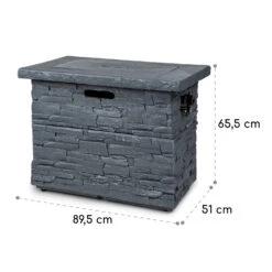 Anafi Gas-Feuerstelle 40.000BTU/13kW Abdeckung Edelstahlbrenner -Der Grillgarten Winkels 10039410 yy 0008 logo