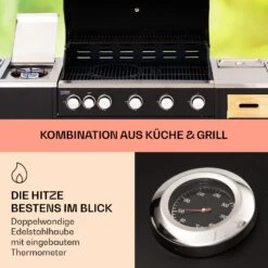 Jersey Outdoor Kitchen Gasgrill Spüle 20,7 KW 5+1 Brenner Mobil -Der Grillgarten Winkels 10039854 de 0003 usp