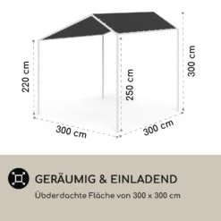 Blumfeldt La Rochelle Gazebo Schrägdach UV 50+ Aluminium Polyester -Der Grillgarten Winkels 10040098 de 0004 logo