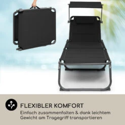 Amalfi Sonnenliege 70 X 37 X 200 Cm Sonnenblende 5-stufige Rückenlehne Stahlrohr Witterungsbeständig -Der Grillgarten Winkels 10040101 de 0005 logo