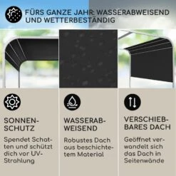 Orleans Gazebo 300 X 220 X 300 Cm Schiebedach UV-Schutz 50+ Leicht -Der Grillgarten Winkels 10040119 de 0002 logo