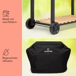 Aberdeen Double Holzkohlegrill Smoker Thermometer 2 Seitentische Mobil -Der Grillgarten Winkels 10040293 de 0008 usp