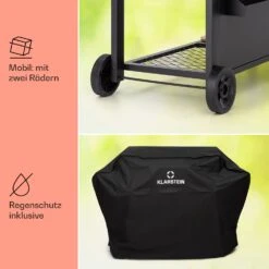 Aberdeen Kombi-Grill Gas Kohle Smoker Thermometer 2 Seitentische Mobil -Der Grillgarten Winkels 10040294 de 0008 usp